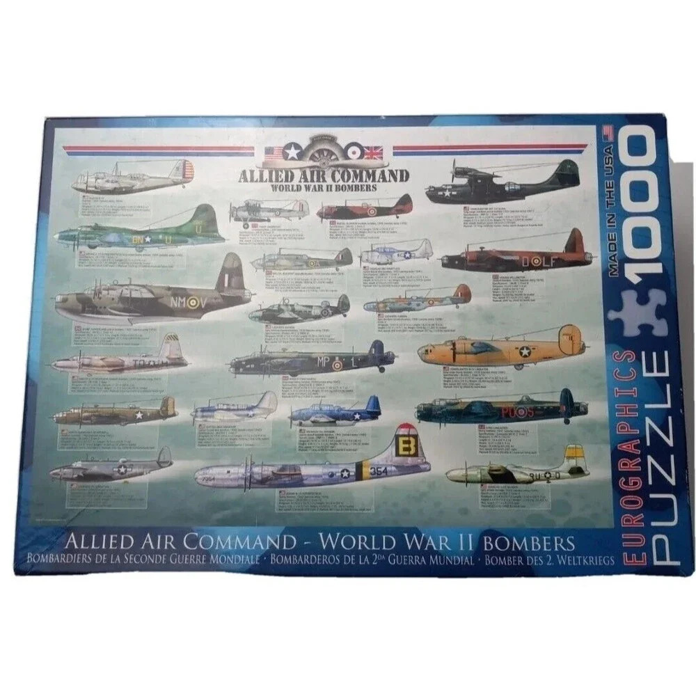 Allied Air Command World War II Bombers 1000 Pieces Jigsaw Puzzle Eurographics